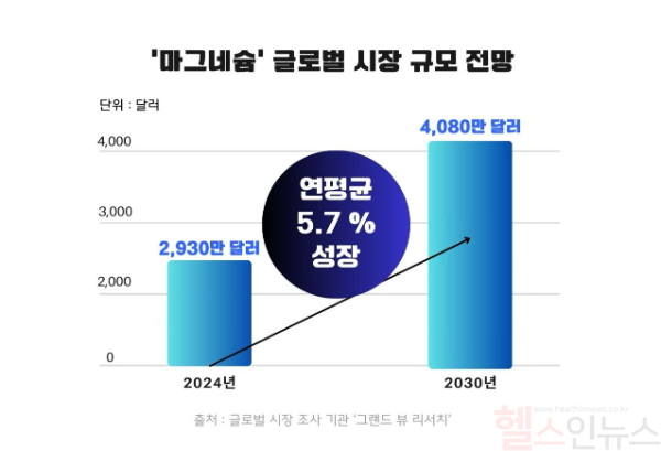 마그네슘 글로벌 시장 규모 전망 인포그래픽 (알피바이오 제공)