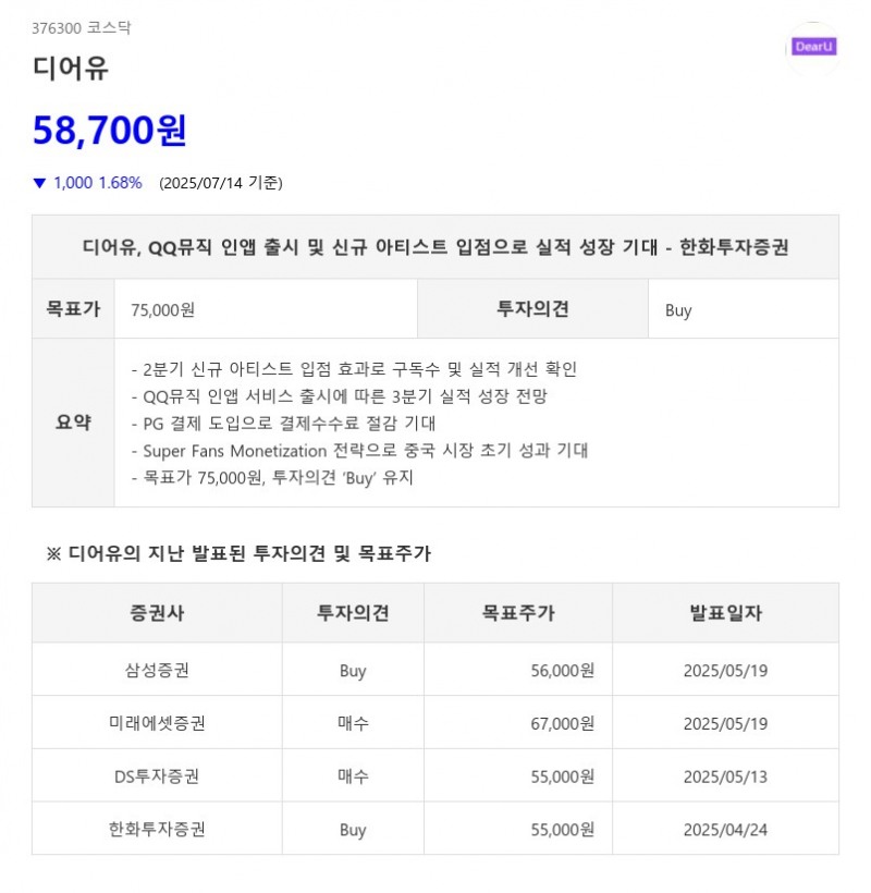 디어유, 3Q 실적 성장 기대…AI가 답한 하반기 '히든카드'는?