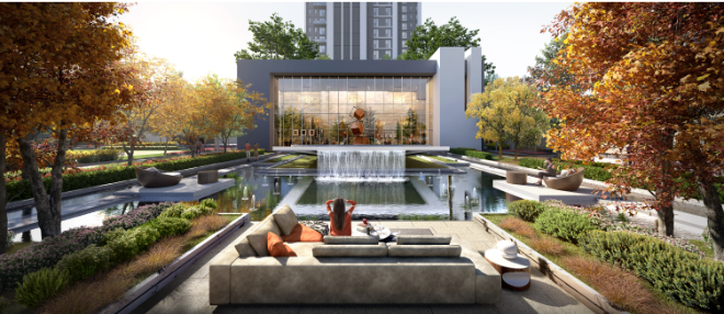 특급호텔 수준의 조경이 조화를 이룬 루미에르 가든(LUMIERE GARDEN) ⓒHDC현대산업개발