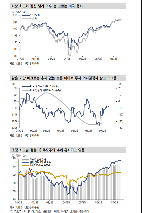 뉴욕 주가, 경계요인은 변동성에 국한...시장에서 이탈할 필요 없어 - 신한證