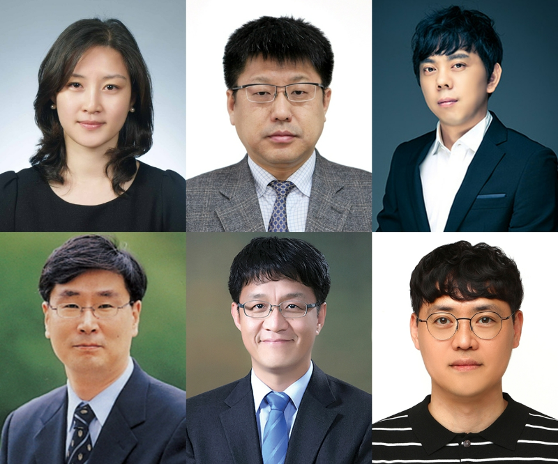 왼쪽 첫째 줄부터 단국대 김미옥 교수, 노상철 교수, 송영석 교수, 지성철 교수, 최종무 교수, 한규동 교수 (사진제공=단국대)