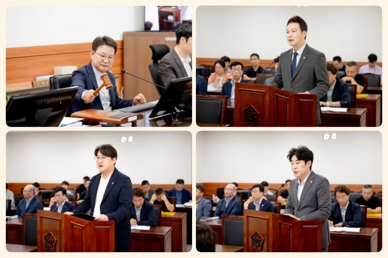 남양주시의회 (윗줄부터 시계방향으로) 박경원 위원장, 이진환 의원,김상수 의원, 김지훈(민) 의원