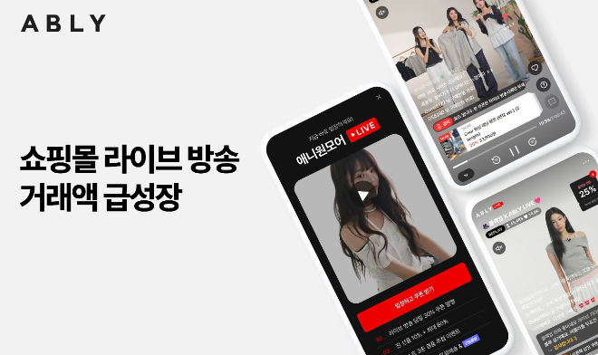 에이블리, 쇼핑몰 연계 라이브 방송 확대… 실시간 커머스 성과 눈길