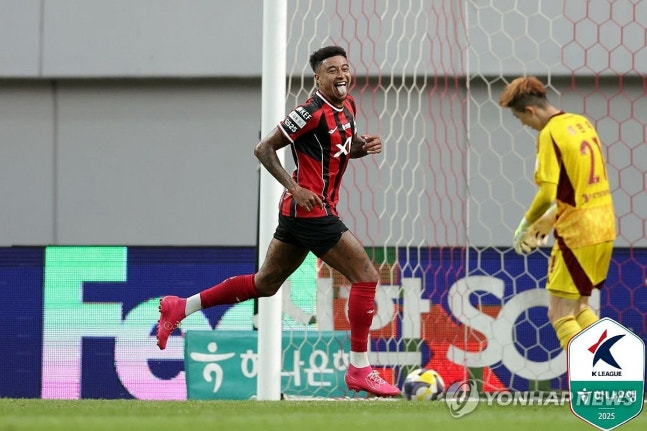 득점 세리머니 하는 린가드 / 사진=한국프로축구연맹 제공. 연합뉴스