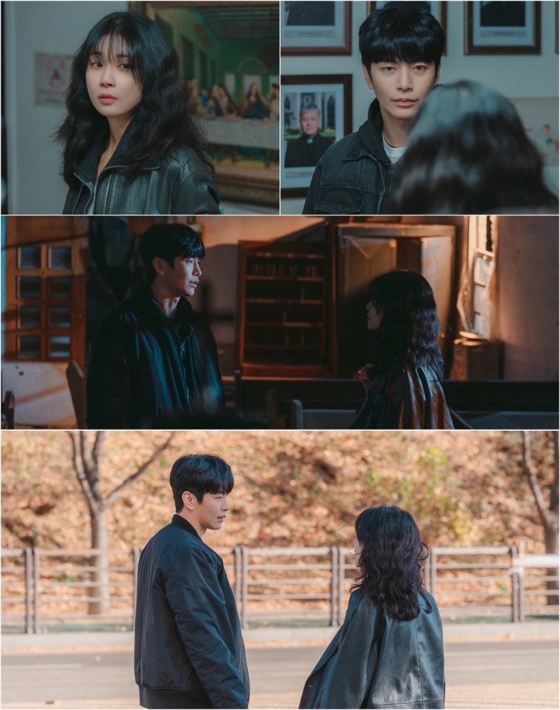 ‘메리 킬즈 피플’ 이보영-이민기, 극강 대치 예고하는 서늘함 폭발…일촉즉발 눈빛 투 샷