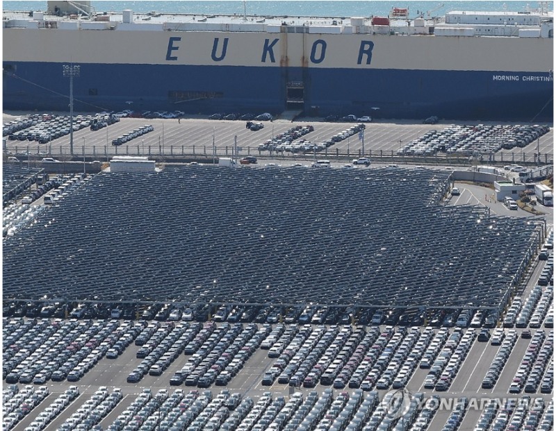 현대차는 24일, 기아는 25일 2분기 실적을 발표한다. 사진=현대차 울산 자동차 전용부두, 연합뉴스