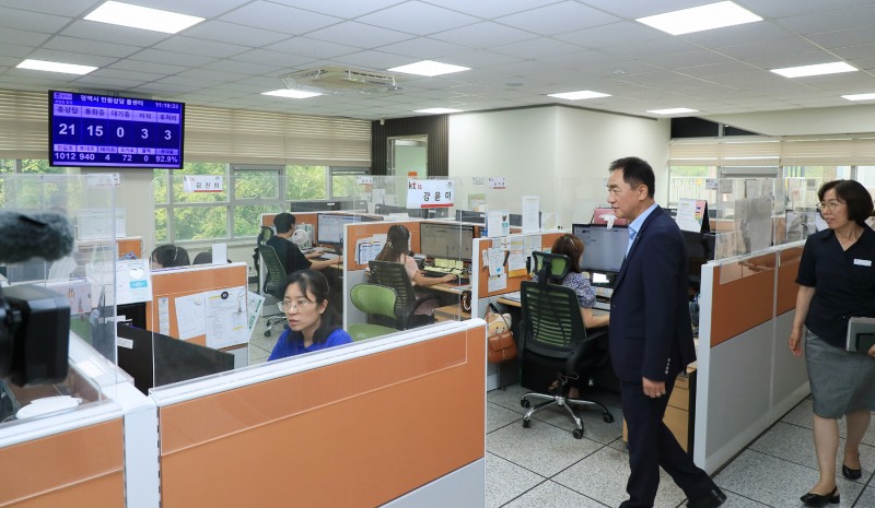 정장선 평택시장,평택시 민원상담 콜센터 현장 방문