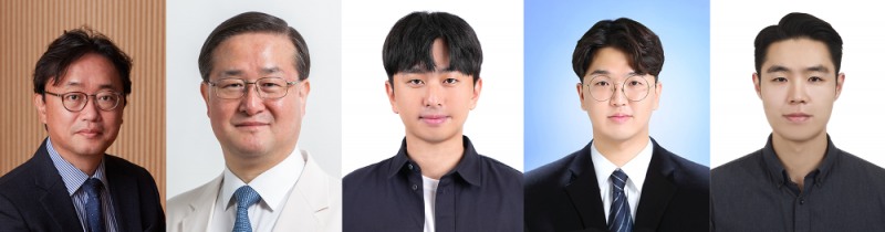 (왼쪽부터) 연세대 김상우 교수, 삼성서울병원 최병옥교수, 연세대 강동현 박사, 박병준 박사과정, 성균관대 황준하 박사과정 (사진제공=연세대)