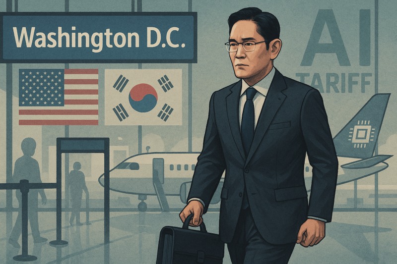 이재용 회장, 23조 테슬라 계약 직후 워싱턴 行