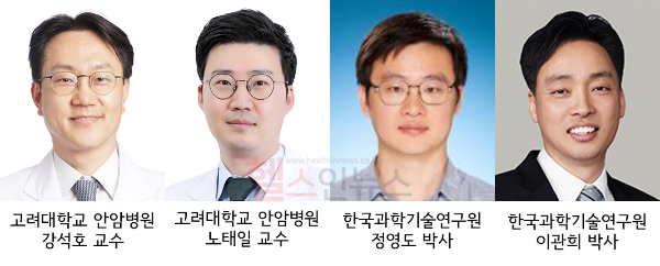 (왼쪽부터) 강석호·노태일 고대안암병원 교수, 정영도·이관희 한국과학기술연구원 박사 (고대안암병원 제공)