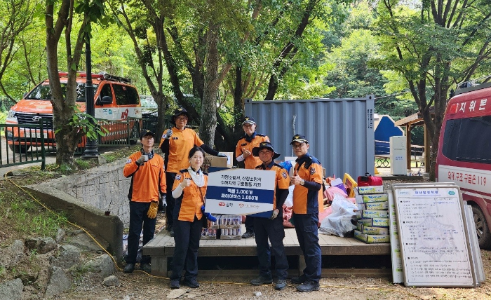 일화, 가평·산청 소방서 및 수해 이재민에 음료 1만5천여 개 지원(가평소방서)