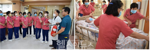 웰시티요양병원, 올해 4번째 소방훈련 실시 (웰시티요양병원 제공)