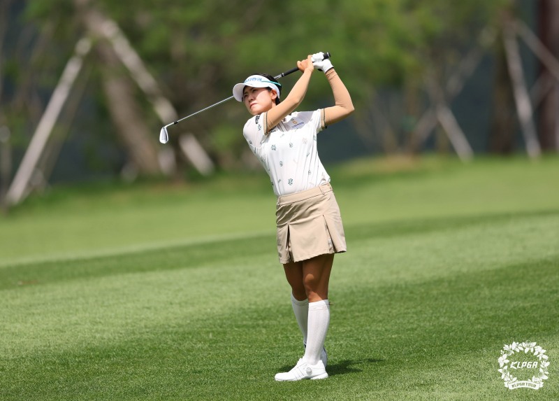 박민지의 경기 모습. /KLPGA