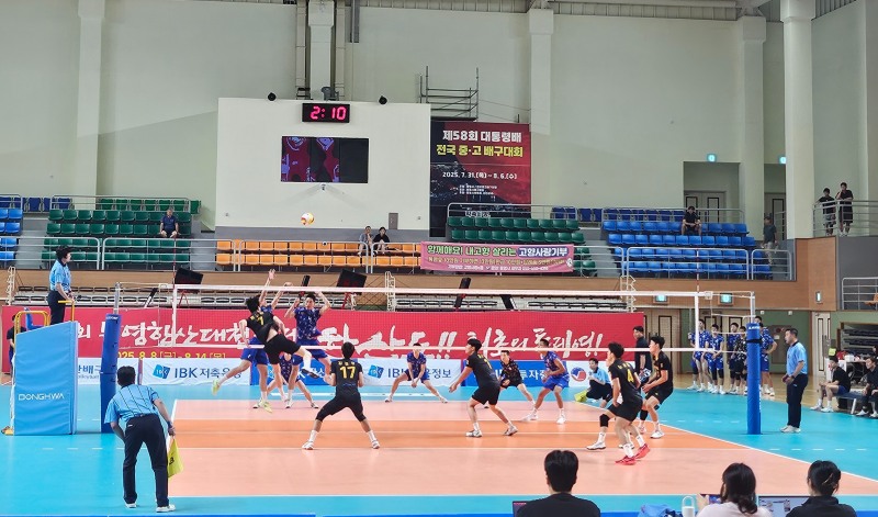순천제일고, 천안고 상대 대역전극으로 제58회 대통령배 전국중고배구대회 첫 승