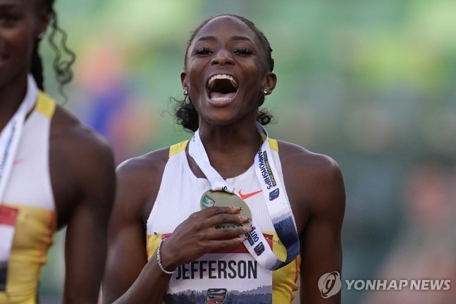 제퍼슨, 육상 여자 100m 미국 챔피언 / 사진=연합뉴스