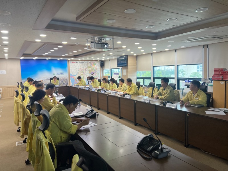 정장선 시장 집중호우 피해 대비 긴급대책회의