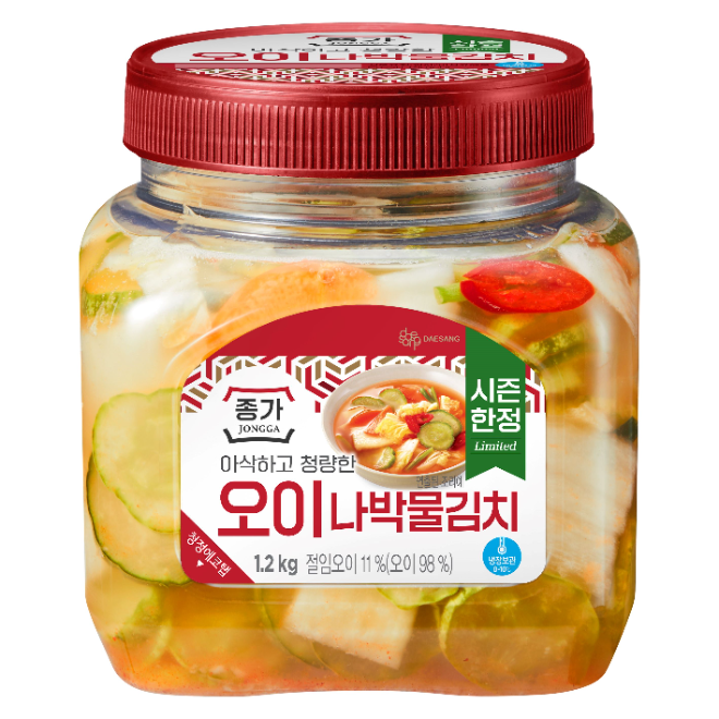 대상 종가, 여름 제철의 청량함 담은 ‘오이나박물김치’ 출시