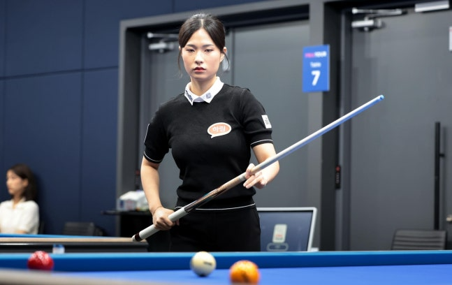 프로 데뷔 첫 승리를 따낸 박정현 / 사진=PBA 제공. 연합뉴스