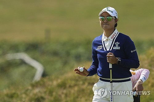 AIG 여자 오픈에서 경기하는 이민지. / 사진=연합뉴