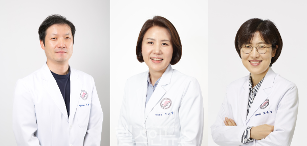 (왼쪽부터) 서정훈, 주소영, 조윤수 한림대학교한강성심병원 재활의학과 교수 (한림대학교한강성심병원 제공)
