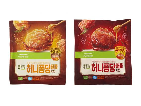 풀무원, ‘허니퐁당 치킨’ 2종 출시...‘소스 퐁당’ 기술 적용