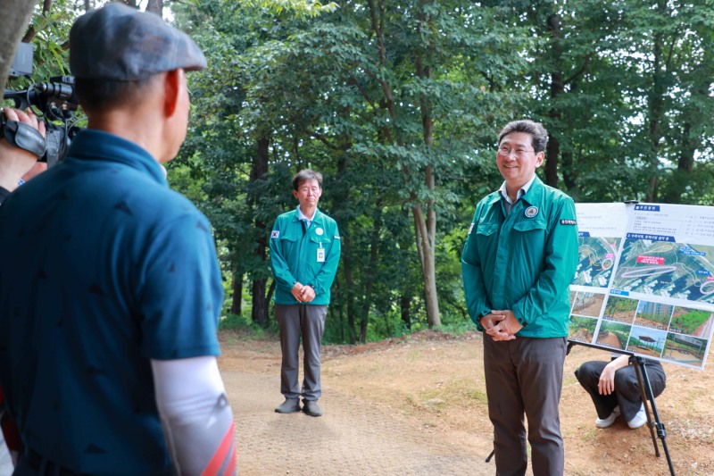 한숲산내음근린공원 정비사업 완료 현장 확인 (용인시 제공)