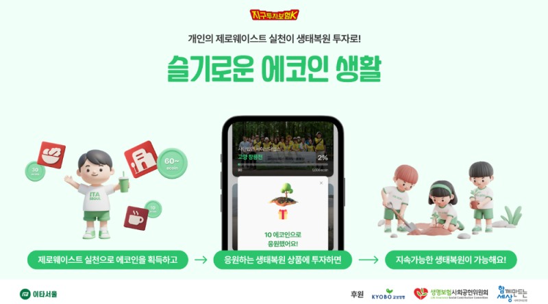‘개인의 일상 실천이 생태복원 투자로’...이타서울, 디지털 환경 포인트 ‘에코인’ 도입