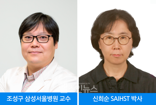 (왼쪽부터) 조성구 방사선종양학과 교수, 신희순 삼성융합의과학원 박사 (삼성서울병원 제공)