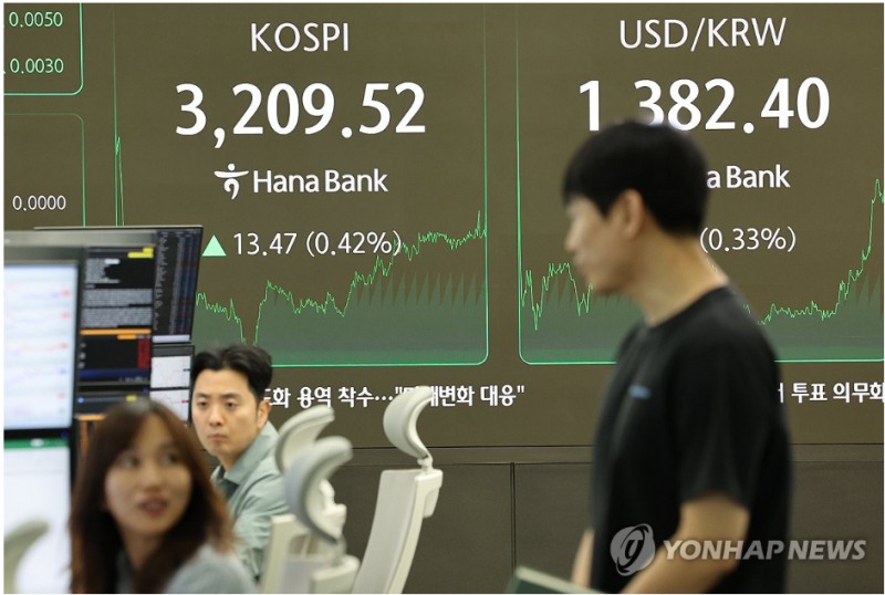 코스피지수가 4거래일째 오르며 3200선을 돌파했지만 증권사들의 무더가 하향 리포트가 쏟아지고 있어 투자에 유의할 필요가 있는 것으로 나타났다. 사진=연합뉴스