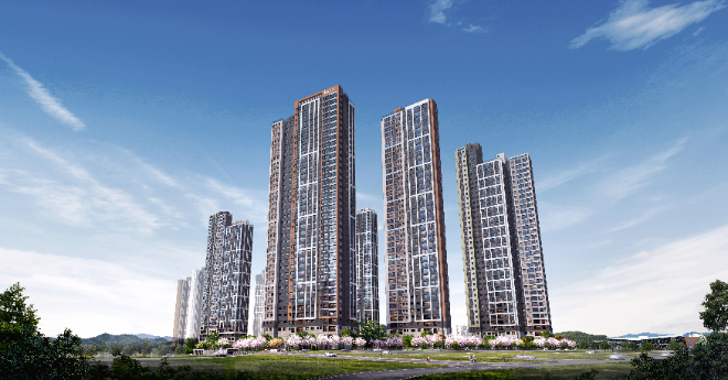 우미건설이 남원주역세권에 '원주역 우미린 더 스텔라'를 분양한다. 사진은 투시도 모습.