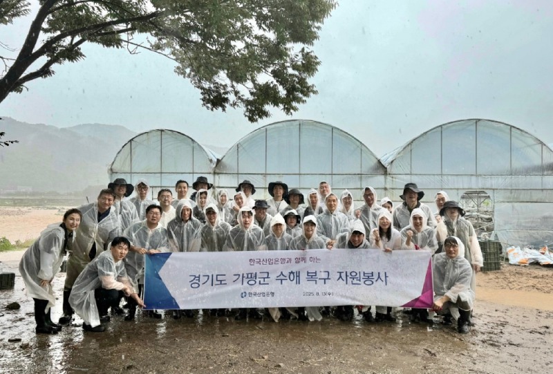 한국산업은행 임직원, 수해복구 자원봉사 실시
