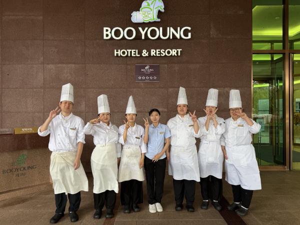 부영트랙 현장실습학기제에 참여한 창신대 학생들