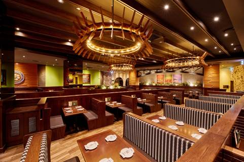 아웃백 김포공항롯데몰점 매장 내부.