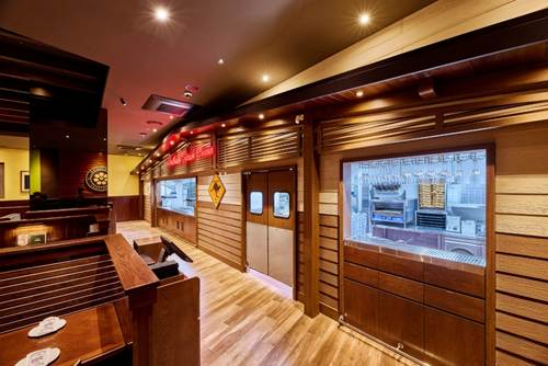 아웃백 김포공항롯데몰점 매장 내부.