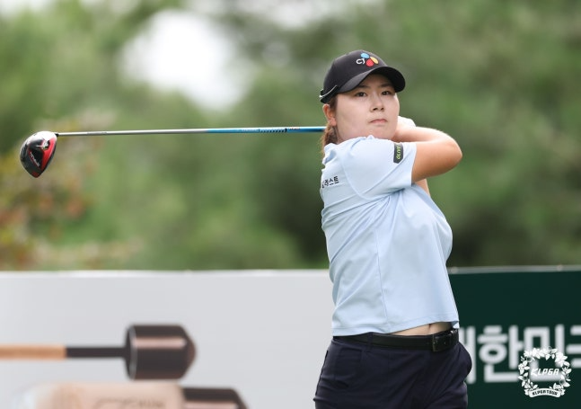 홍정민의 티샷. / 사진=KLPGA 제공