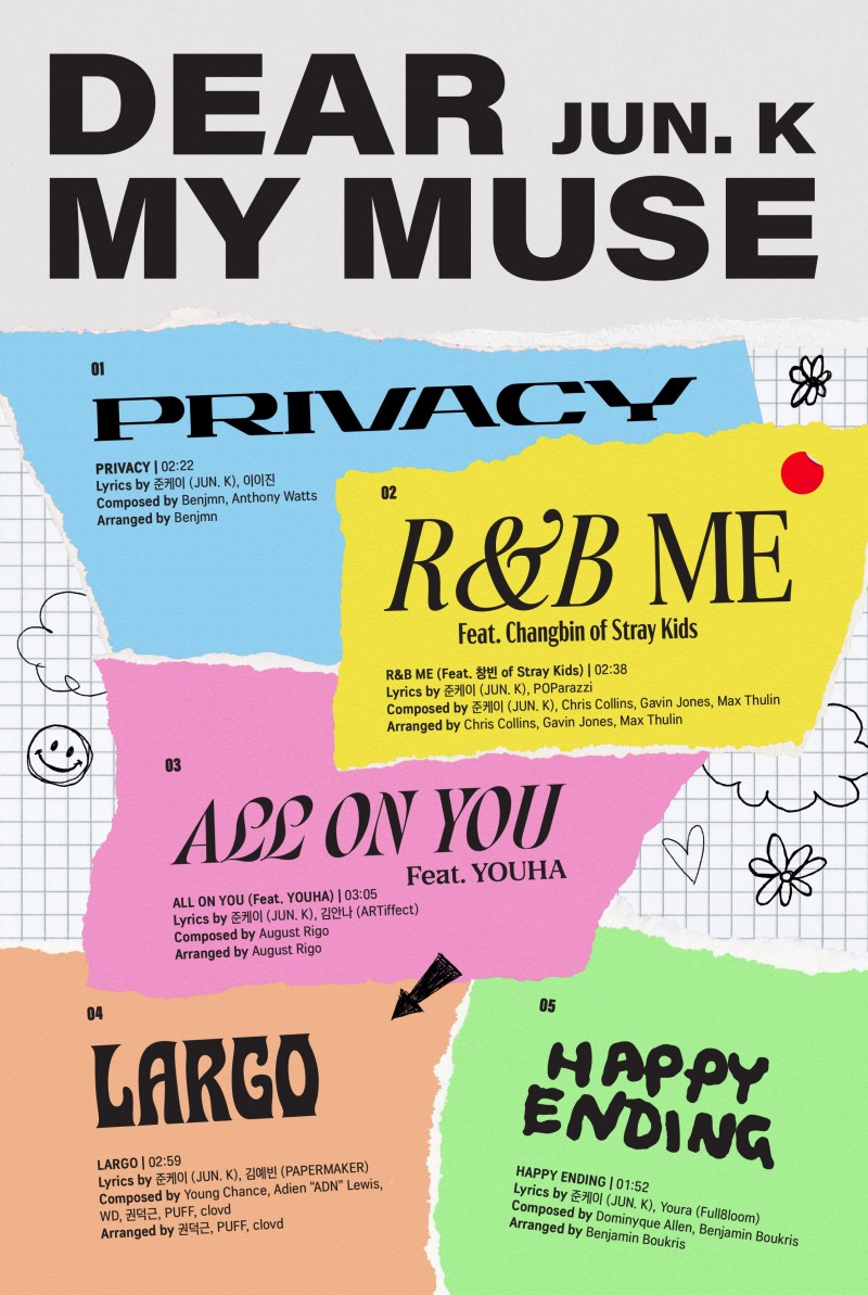 JUN. K, 미니 4집 트랙리스트 공개…타이틀곡은 'R&B ME (Feat. 창빈 of Stray Kids)'