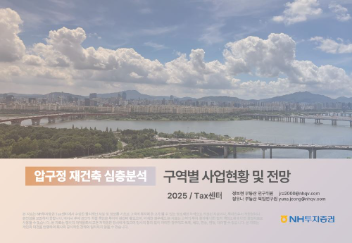 압구정 재건축 심층분석 보고서 발간