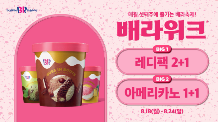 배스킨라빈스, 8월 '배라워크' 프로모션 진행