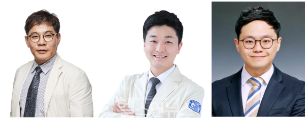 (왼쪽부터) 장기육·이관용 가톨릭대학교 서울성모병원 순환기내과 교수, 김상현 국군수도병원 과장 (서울성모병원 제공)