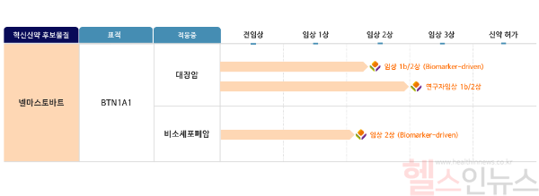 넬마스토바트 파이프라인 현황 (에스티큐브 제공)