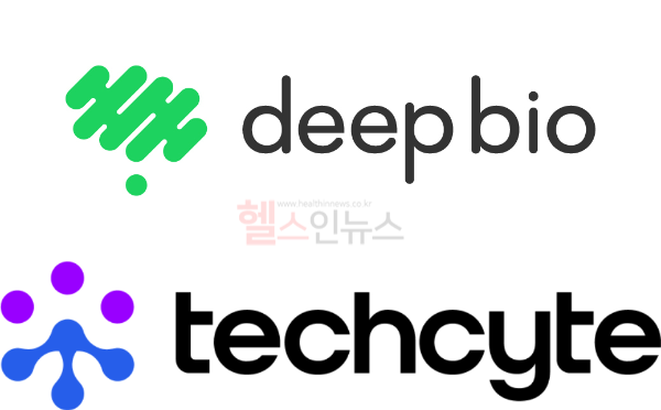(위)딥바이오 CI, (아래)테크사이트 CI (딥바이오 제공)