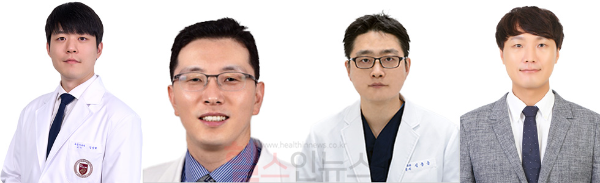 (좌측부터)김상혁 고려대 구로병원 호흡기내과 교수, 이현 한양대학교병원 호흡기알레르기내과 교수, 김종승 전북대학교병원 이비인후과 교수, 장종걸 영남대학교병원 호흡기알레르기내과 교수 (사진 제공=고대구로병원)