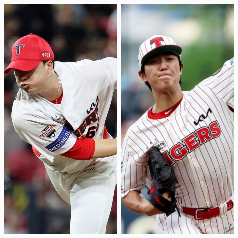 정해영(왼쪽)과 이의리