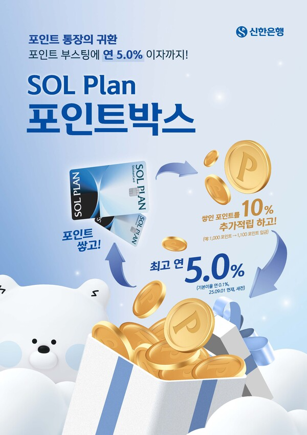 신한은행, ‘SOL Plan 포인트박스’ 출시…월 최대 7만1500포인트 적립 (신한은행 제공)