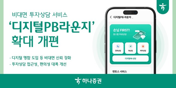 하나증권, 비대면 투자상담 서비스 ‘디지털PB라운지’ 확대 개편 (하나증권 제공)