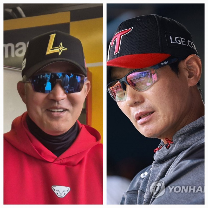 이숭용 감독(왼쪽)과 염경엽 감독