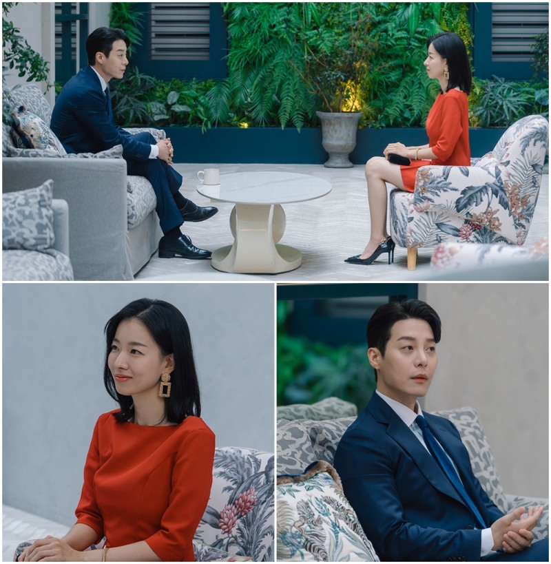 ‘친밀한 리플리’ 이시아X한기웅, 아찔한 거짓 인생에 휘말리는 출발점 ‘페이크 첫 만남’ 현장