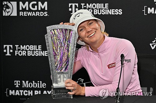 올해 4월 열린 T모바일 매치 플레이 우승자 마들렌 삭스트룀. / 사진=연합뉴스