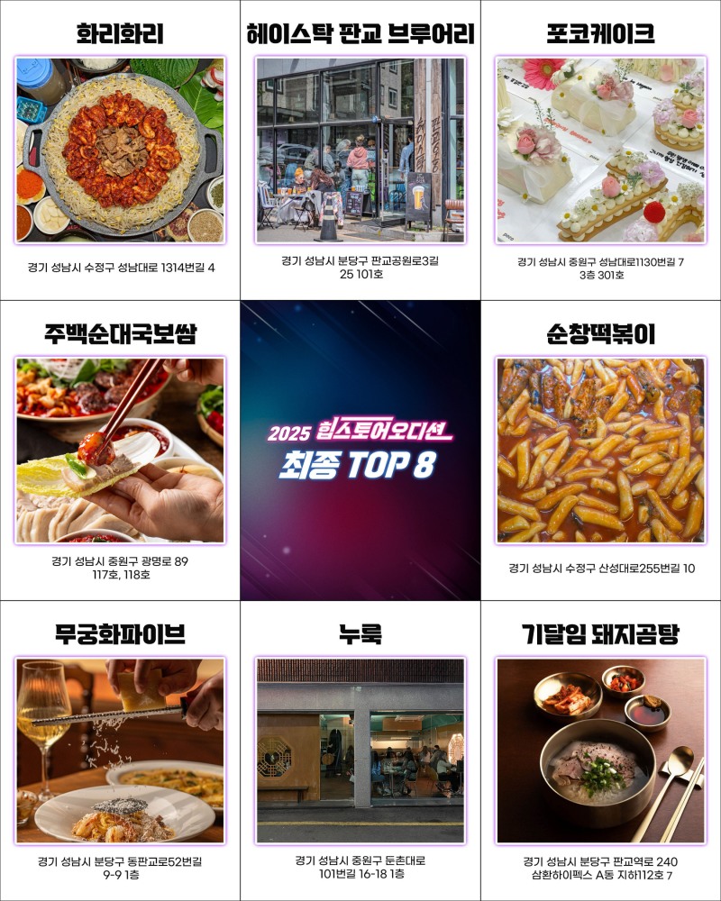 힙스토어 오디션 우승 점포 안내