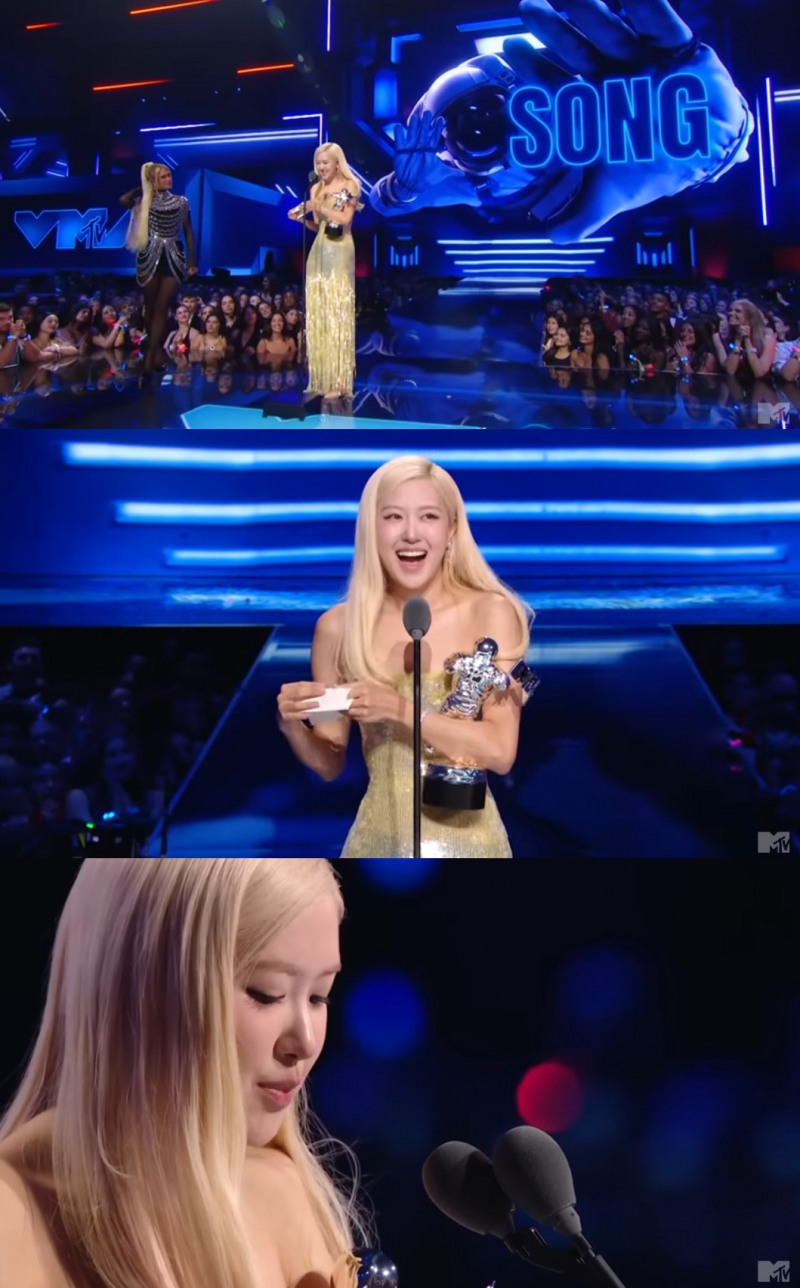 로제, ‘APT.’ 신드롬 입증…'2025 MTV VMA' 올해의 노래 부문 국내 아티스트 최초 수상